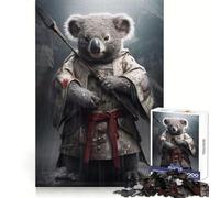 Puzzle Samurai Koala da 1000 pezzi per adulti, gioco stimolante per la casa, taglio liscio, sorpresa di Natale (50x75cm)