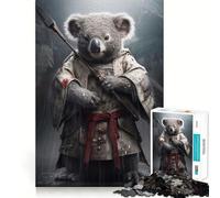 Puzzle Samurai Koala da 1000 pezzi per ragazzi, gioco di puzzle stimolante per il relax, ritaglio chiaro, regalo per le festività (38x52cm)