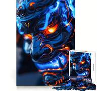 Puzzle Samurai Luminosi al Neon per Adolescenti, 1000 Pezzi, Treno Logico, Giocattolo Rilassante, Taglio Liscio, Regalo per le Feste (38x26cm)