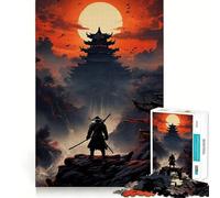 Puzzle Samurai Moon Giappone da 1000 pezzi per adulti e ragazzi Ricorda, costruisci lentamente, divertiti, ritagliato con precisione, oggetto da collezione (38x52cm)