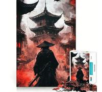 Puzzle Samurai nella città rossa per ragazzi, 1000 pezzi, gioco per allenare la mente, rilassante, artistico, da assemblare, (38x52cm)