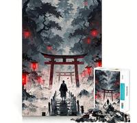 Puzzle "Samurai nella foresta con cancelli Torii" da 1000 pezzi per adulti, ideale per stimolare la memoria, per un divertimento rilassante, con taglio di alta qualità e un regalo memorabile (38x26cm)