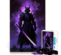 Puzzle "Samurai nella nebbia viola" per adulti, 1000 pezzi, stimolante per la mente, rilassante, con bordi precisi, pezzo da collezione (50x75cm)