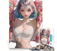 Puzzle Samurai Oni Girl per adolescenti, 1000 pezzi, gioco per allenare la mente, rilassante, artistico, da assemblare, (50x75cm)