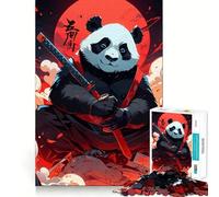 Puzzle Samurai Panda con Katana, 1000 pezzi per adulti, stimola la memoria, calma la mente, offre un'esperienza piacevole e sorprendente (38x52cm)