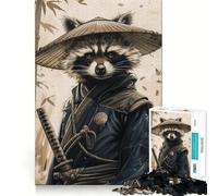 Puzzle Samurai Procione da 1000 pezzi per adolescenti, ideale per rafforzare la memoria, per un divertimento rilassante e di qualità (50x75cm) Regalo perfetto