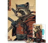 Puzzle Samurai Procione da 1000 pezzi per ragazzi, gioco di logica e di concentrazione, passatempo rilassante, bordi lisci, regalo di alta qualità (38x26cm)