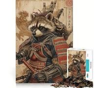 Puzzle Samurai Procione per ragazzi, 1000 pezzi, divertente e rilassante, con ritagli nitidi, decorazione murale (50x75cm)