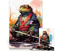 Puzzle Samurai Rana Samurai Rospo 1000 pezzi per ragazzi, gioco di logica, divertimento e svago, taglio liscio, regalo speciale (38x26cm)