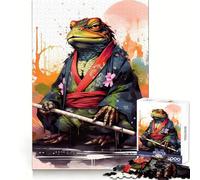 Puzzle Samurai Rana Samurai Rospo 1000 pezzi per ragazzi, gioco di logica, divertimento e svago, taglio liscio, regalo speciale (50x75cm)