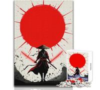 Puzzle Samurai Red Sun Swords 1000 pezzi, divertente gioco per lo sviluppo cognitivo, speciale regalo di festa premuroso, dimensioni 38x52cm