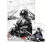 Puzzle Samurai Ronin Black Ink da 1000 pezzi per ragazzi, gioco intelligente di gruppo, immagine da assemblare, decorazione murale (38x26cm)