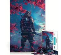 Puzzle Samurai Sakura Journey da 1000 pezzi per adulti, per rafforzare la memoria, calmare la mente, qualità, bordi caldi e una piacevole sorpresa (38x52cm)