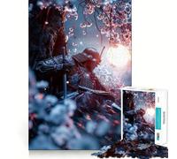 Puzzle Samurai Shogun sotto la luna per adulti, 1000 pezzi, gioco di abilità mentale, hobby tranquillo, design, assemblaggio, regalo per le vacanze (50x75cm)