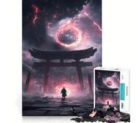 Puzzle "Samurai sotto il cielo cremisi" da 1000 pezzi per adulti, gioco cognitivo, divertente da assemblare, pezzo da collezione (38x26cm)