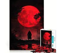 Puzzle Samurai sotto la Luna di Sangue per Adolescenti, 1000 pezzi, gioco divertente e stimolante, decorazione murale con ritagli chiari (50x75cm)