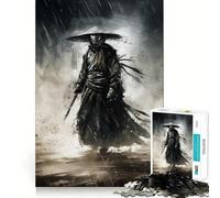 Puzzle "Samurai sotto la pioggia" da 1000 pezzi per adulti, ideale per rafforzare la memoria, per il divertimento di gruppo, con bordi netti ed elegante (50x75cm)