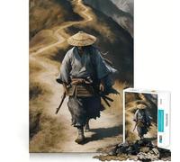 Puzzle "Samurai su sentiero di montagna" per ragazzi, 1000 pezzi, stimola la memoria, rilassante e divertente, taglio di alta qualità, regalo elegante (38x52cm)