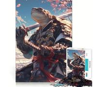 Puzzle Samurai Tartaruga Sakura per adulti, 1000 pezzi, gioco di logica, antistress, arte ritagliata con precisione, oggetto da collezione (50x75cm)