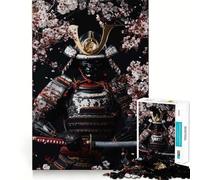 Puzzle "Samurai tra i ciliegi in fiore" da 1000 pezzi per adulti, gioco stimolante per la mente, rilassante e divertente, con tagli precisi, ideale come regalo di Natale (50x75cm)