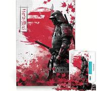 Puzzle Samurai tra i ciliegi in fiore per adulti, 1000 pezzi, migliora la memoria, rilassa la mente, bordi nitidi, pezzo da collezione (50x75cm)