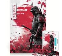Puzzle Samurai tra i ciliegi in fiore per ragazzi, 1000 pezzi, stimola la memoria, momenti di serenità, taglio premium, regalo di compleanno (38x26cm)