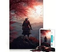 Puzzle "Samurai tra le montagne" per ragazzi, 1000 pezzi, stimola la memoria, momenti di serenità, taglio premium, regalo di compleanno (38x52cm)