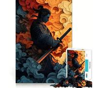 Puzzle Samurai tra le nuvole per ragazzi, 1000 pezzi, gioco intelligente antistress, bordi affilati, regalo di compleanno (50x75cm)