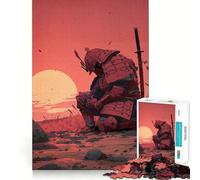 Puzzle Samurai Tramonto da 1000 pezzi per adolescenti, gioco di logica e di concentrazione, passatempo rilassante, bordi lisci, regalo di alta qualità (50x75cm)