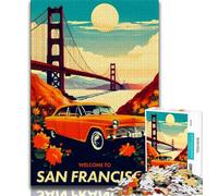 Puzzle SAN FRANCISCO per adolescenti, puzzle da 1000 pezzi, aiuta il cervello ad allenarsi, giocattoli avvincenti per coltivare la pazienza, un'opera d'arte, 50x75cm