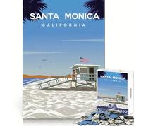 Puzzle Santa Monica da 1000 pezzi per adulti,gioco di logica,rilassante,per evadere dalla realtà,preciso,regalo speciale (50x75cm)