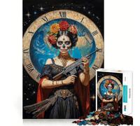 Puzzle Santisima Muerte da 1000 pezzi per adolescenti, gioco di logica mentale, evasione rilassante, bordo fine, oggetto da collezione (50x75cm)