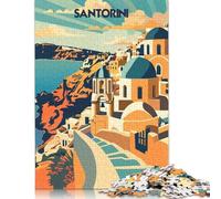 Puzzle Santorini Sunlit Domes 1000 pezzi per adulti, puzzle di carta per adulti, adolescenti, ragazzi, uomini e donne, regalo 38x26 cm/1000 pezzi