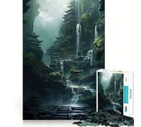 Puzzle Santuario delle Cascate da 1000 pezzi per ragazzi, gioco di logica e abilità, divertente e rilassante, con tagli precisi, (50x75cm)