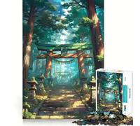 Puzzle "Santuario e Sentiero nella Foresta" per ragazzi, 1000 pezzi, gioco di logica, divertimento al chiuso, bordi precisi, pezzo da collezione 38x52cm