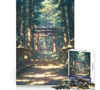 Puzzle "Santuario nella foresta illuminata dal sole" per adolescenti, 1000 pezzi, gioco di logica e antistress, taglio preciso, regalo di Babbo Natale 50x75cm