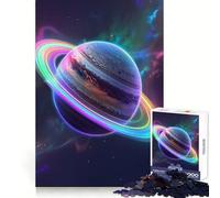 Puzzle Saturno dai colori dell'arcobaleno, 1000 pezzi, per ragazzi, gioco di logica, divertente, con bordi lisci, regalo elegante (38x26cm)