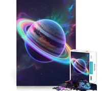 Puzzle Saturno dai colori dell'arcobaleno da 1000 pezzi per ragazzi, gioco di intelletto, divertimento in famiglia, taglio di qualità, (50x75cm)