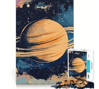 Puzzle Saturno nello spazio da 1000 pezzi per ragazzi, gioco di logica e antistress, taglio preciso, regalo memorabile (50x75cm)