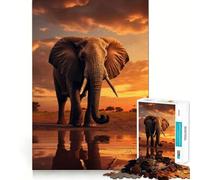 Puzzle Savannahs Majesty da 1000 pezzi per adulti, ideale per rafforzare la memoria, per il tempo libero e il divertimento, con bordi di qualità e un regalo elegante (38x26cm)