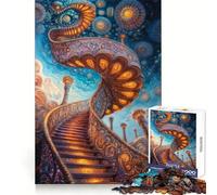Puzzle "Scala decorata verso il cielo" da 1000 pezzi, gioco di abilità mentale, rilassante, taglio di precisione, pezzo da collezione (38x52cm)
