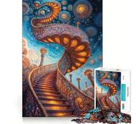Puzzle "Scala verso il cielo" decorato per adulti, 1000 pezzi, gioco di logica fine, relax, bordi netti, opera d'arte (50x75cm)