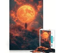 Puzzle "Scala verso la Luna" da 1000 pezzi per adulti, gioco di esercizi mentali, antistress, design, assemblaggio, regalo elegante 50x75cm