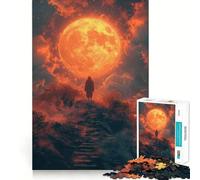 Puzzle "Scala verso la Luna" da 1000 pezzi per ragazzi, gioco di abilità mentale, design accogliente e rilassante, regalo pensato per il montaggio 38x52cm