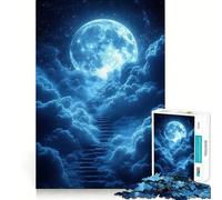 Puzzle "Scala verso la Luna" per ragazzi, 1000 pezzi, gioco di abilità mentale, design semplice e divertente, assemblaggio, regalo memorabile 50x75cm