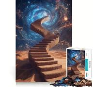 Puzzle "Scala verso le stelle" da 1000 pezzi per adolescenti, ideale per rafforzare la memoria, per un'esperienza rilassante e di qualità Regalo perfetto per gli amanti di Babbo Natale 38x26cm