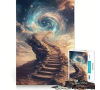 Puzzle "Scala verso le stelle" per adulti, 1000 pezzi, gioco di logica puro, antistress, tagli netti, articolo regalo di Babbo Natale 50x75cm