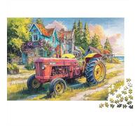 Puzzle Scena Trattore Rustico per Adulti: Opera d'Arte Rurale Vintage Gioco di Abilità e Stimolante per Decorazione Parete 70x50cm/1000pz