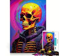 Puzzle "Scheletro Astronauta" per adolescenti, 1000 pezzi, gioco di logica e antistress, taglio preciso, regalo di Babbo Natale 38x52cm