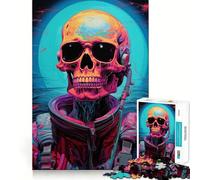 Puzzle "Scheletro Astronauta" per adolescenti, 1000 pezzi, gioco di logica e antistress, taglio preciso, regalo di Babbo Natale 38x52cm